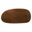 Mesa de centro em madeira maciça de manga tingida escura 120cm