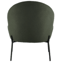 Fauteuil en tissu boucle vert kaki HELMI