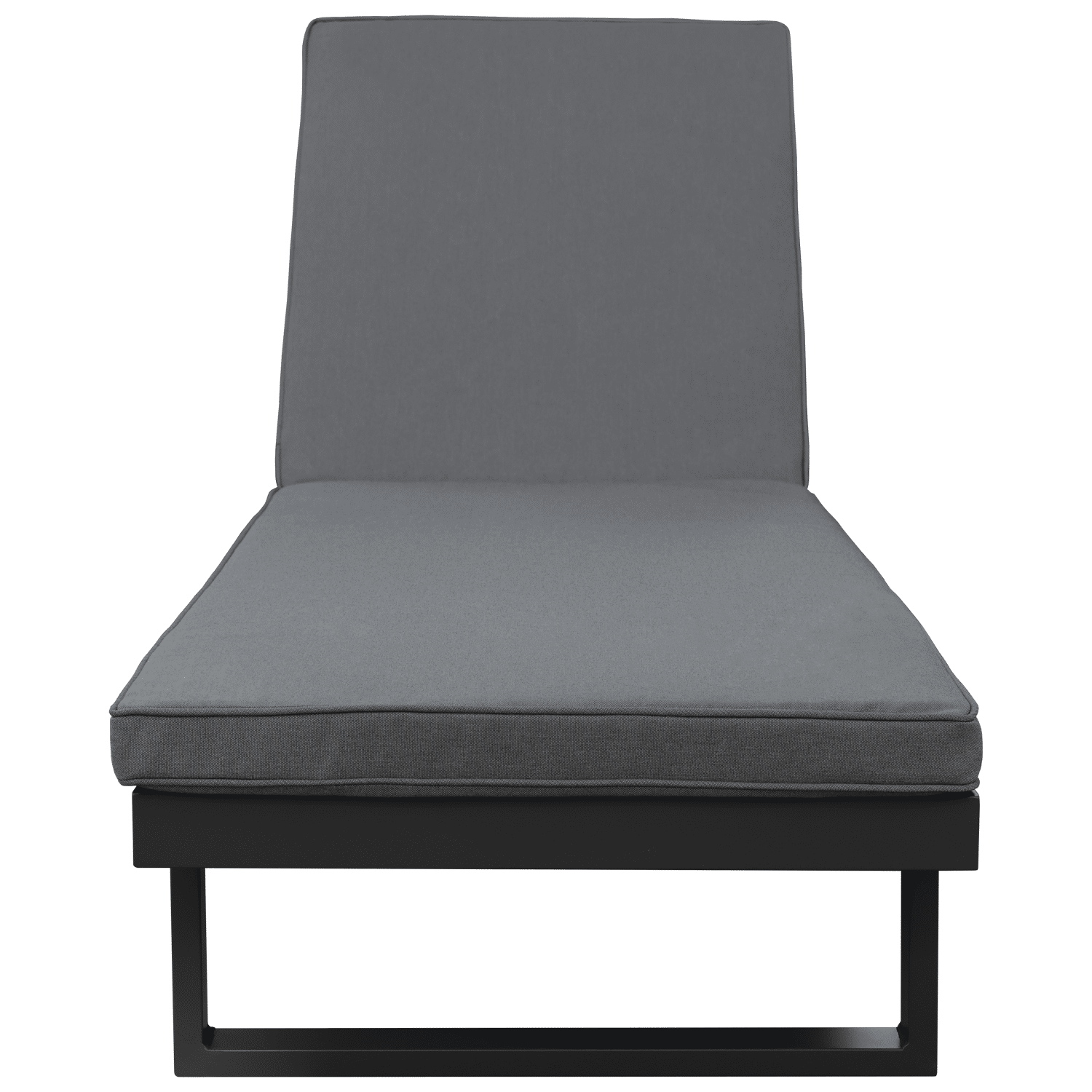 Espreguiçadeira de alumínio com almofada cinzenta PALOMINOS