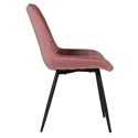 Lot de 2 chaises en velours LOUISE roses