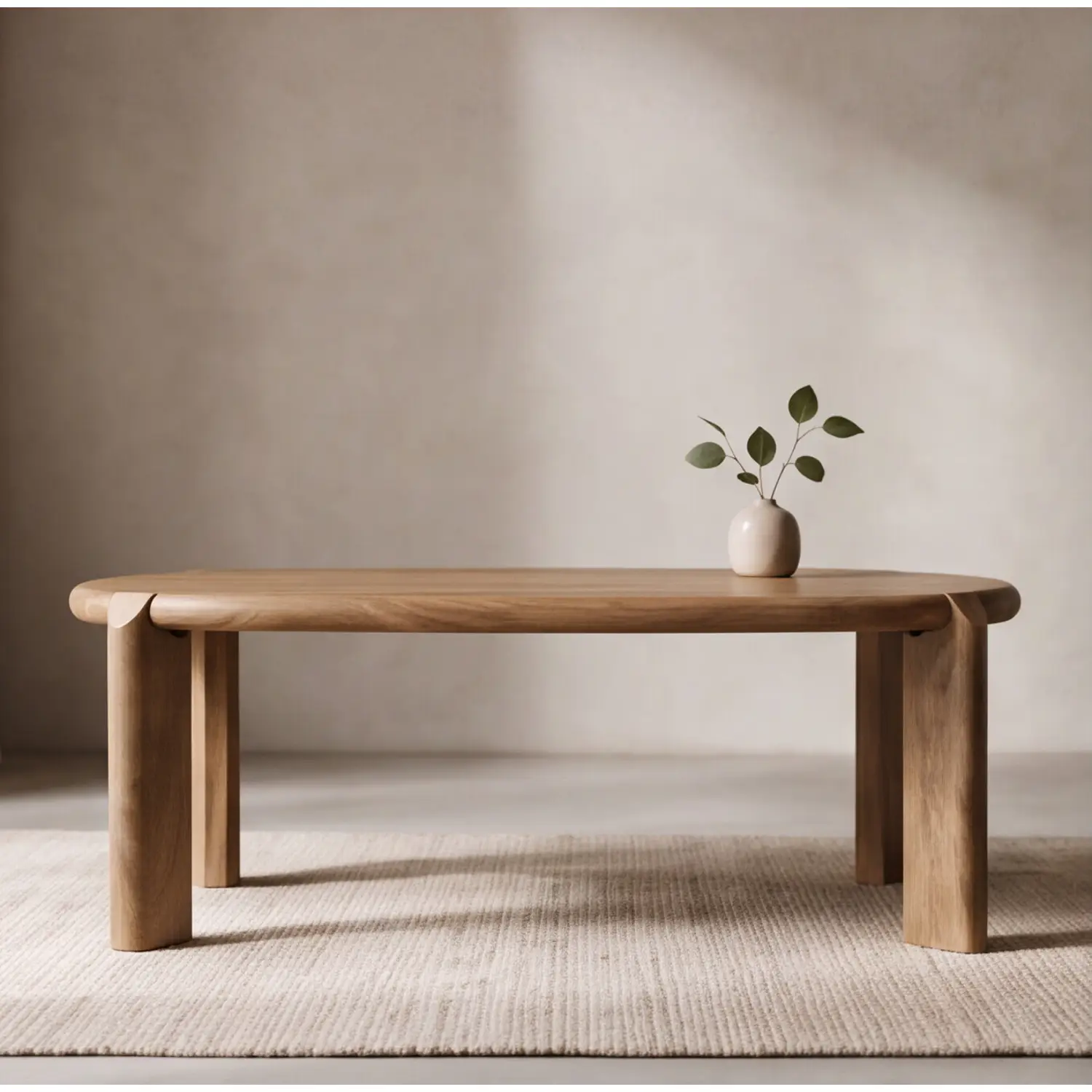 Mesa de centro em madeira maciça de manga tingida escura 120cm