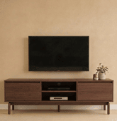 Dunkles Holz-TV-Möbel 160cm