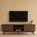 Meuble TV en bois foncé 160cm