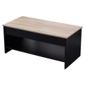 Tavolino con piano sollevabile, nero e legno HEDDA