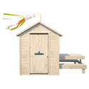 SOULET - Cabane en bois avec table pique-nique pour enfants TIANA