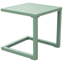 Conjunto de tumbona y mesa auxiliar BARBADOS de textilene verde salvia - aluminio verde salvia