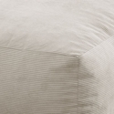 Puff cuadrado de pana beige 50x50cm Desert