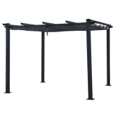 Pérgola 3 × 3m cinzento -...