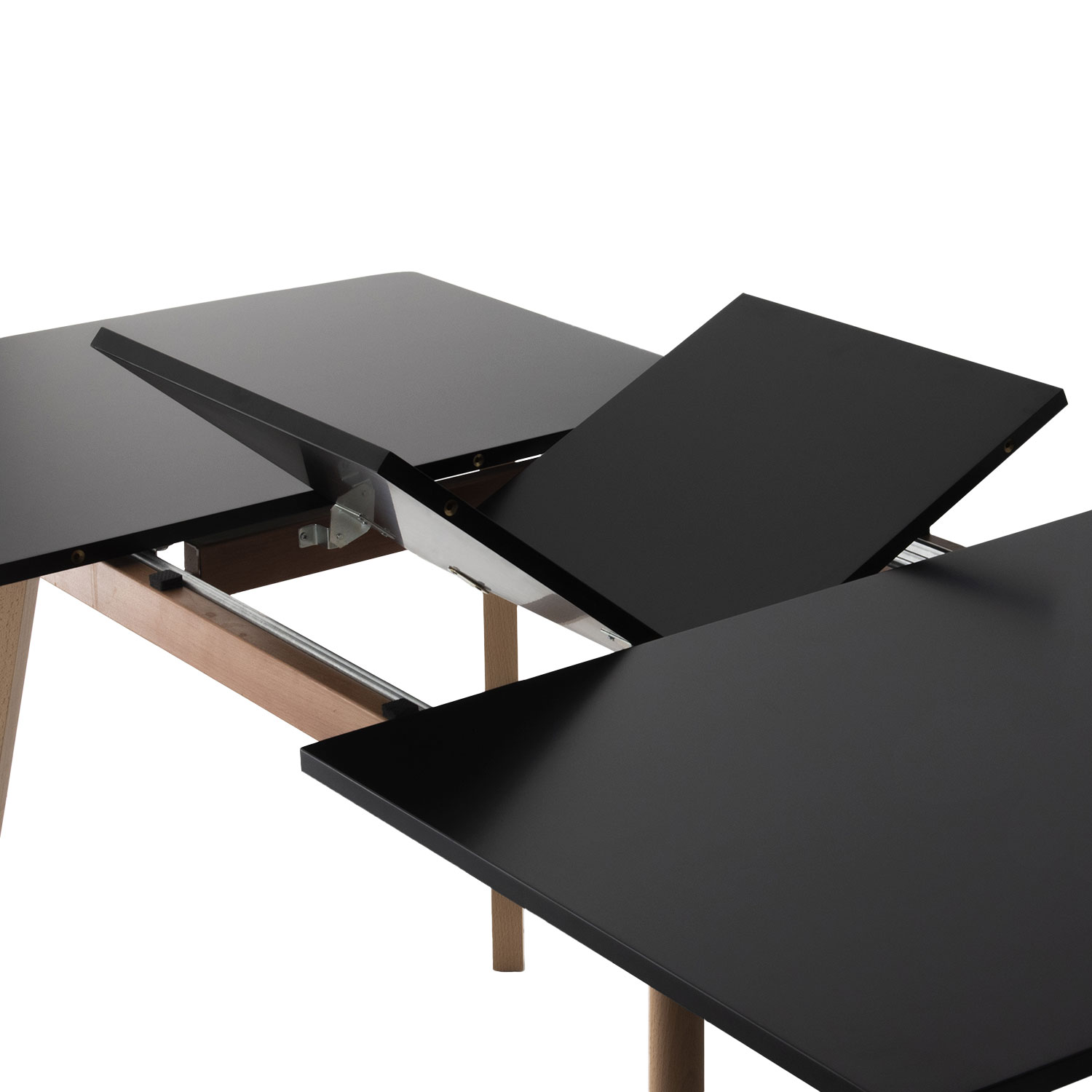 Table extensible HELGA 120 / 160cm noire