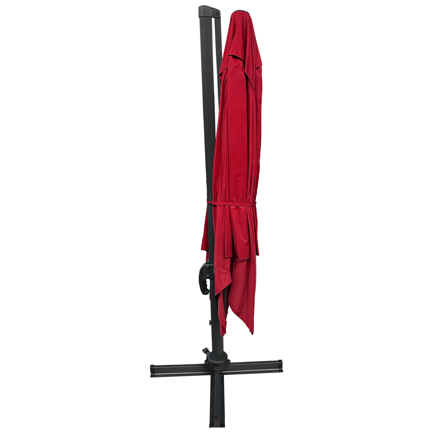 Vierkante MOLOKAI parasol 3x3m rood + hoes