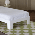 Letto in legno con testiera 90x190cm bianco FINN