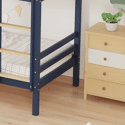 Kinderstapelbed 190x90cm donkerblauw AMBER