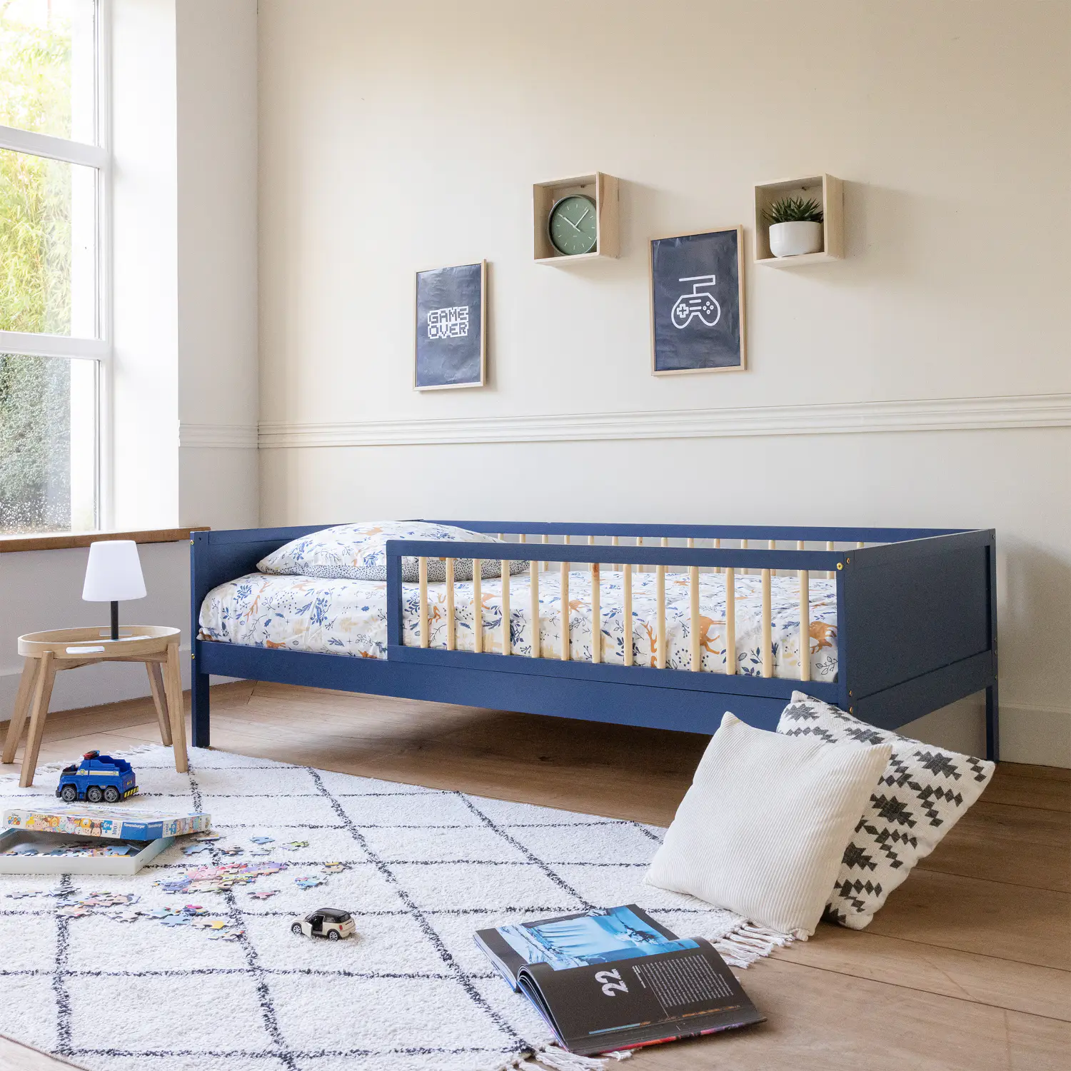 Cama infantil 190x90cm azul oscuro