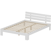 Lit en bois avec tête de...