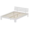 Houten bed met hoofdbord 140x200cm wit FINN