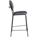 Lot de 2 tabourets de bar en simili noir EDMOND