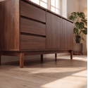 Buffet en bois foncé 160cm