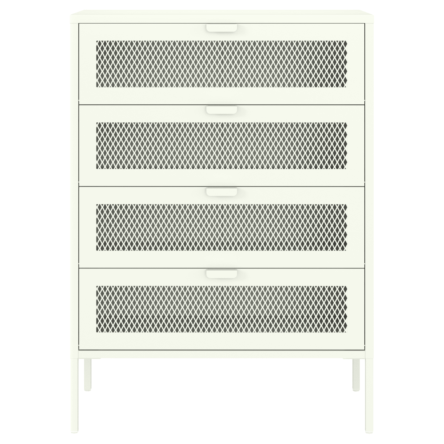 Mueble zapatero EMMA 4 puertas metal blanco