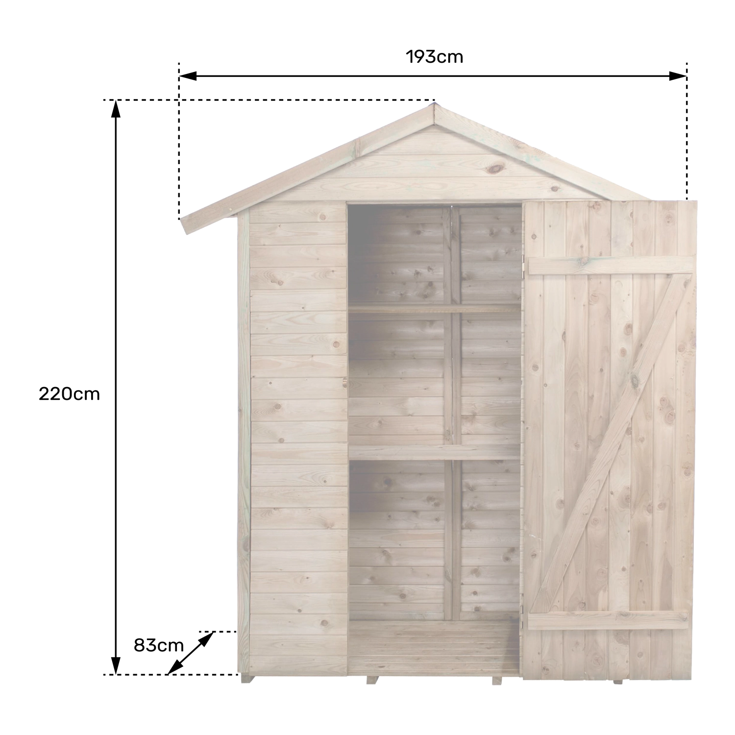 CERLAND - Armoire de jardin 193x83x220cm LEO