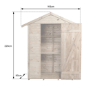 CERLAND - Armoire de jardin 193x83x220cm LEO