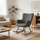 Fauteuil à bascule en tissu...