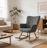 Fauteuil à bascule en tissu...