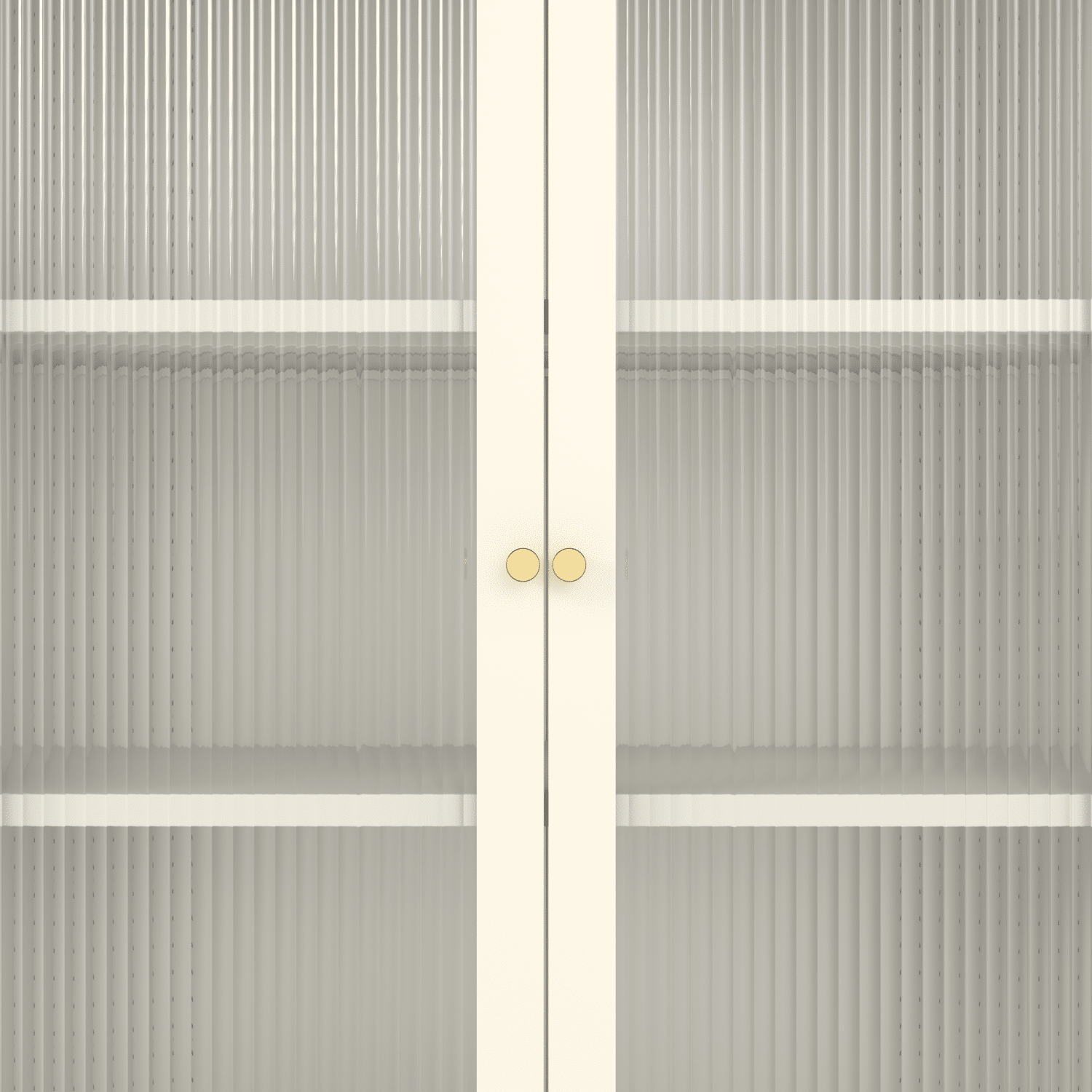 Armario blanco metal y cristal 180cm YASMINE