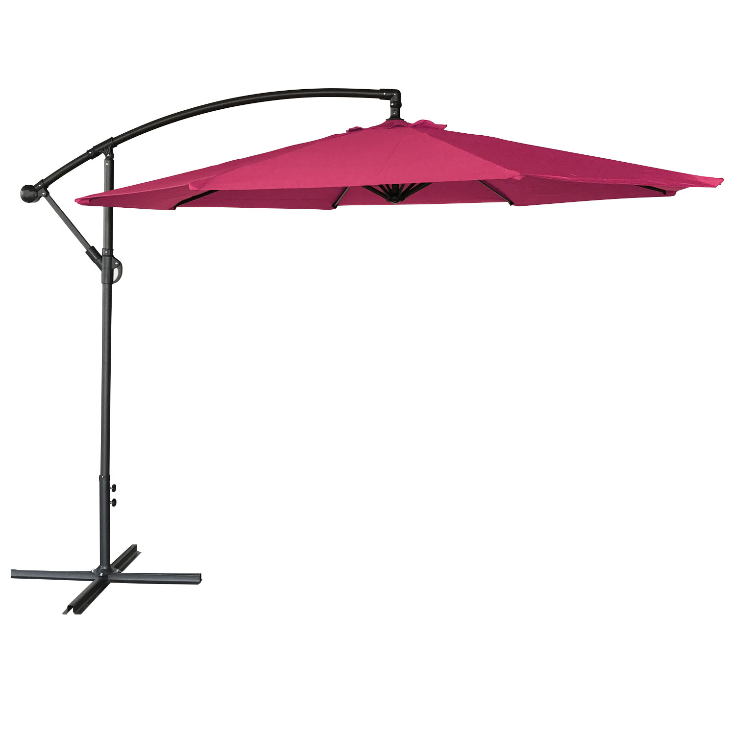 Parasol déporté OAHU rond 3,50m de diamètre fuchsia