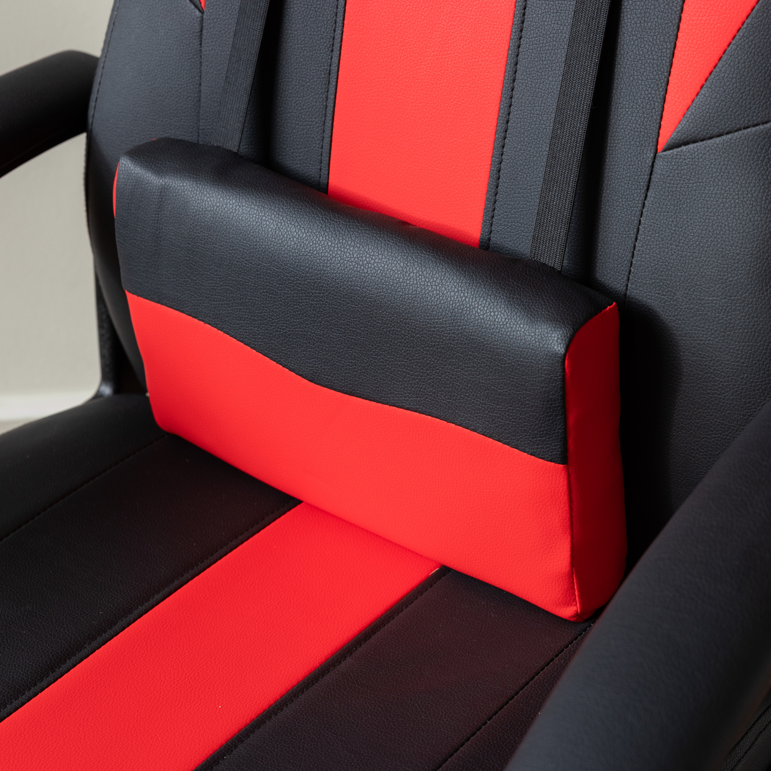 Silla gaming de oficina color negro y rojo CRASH