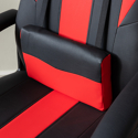 Silla gaming de oficina color negro y rojo CRASH