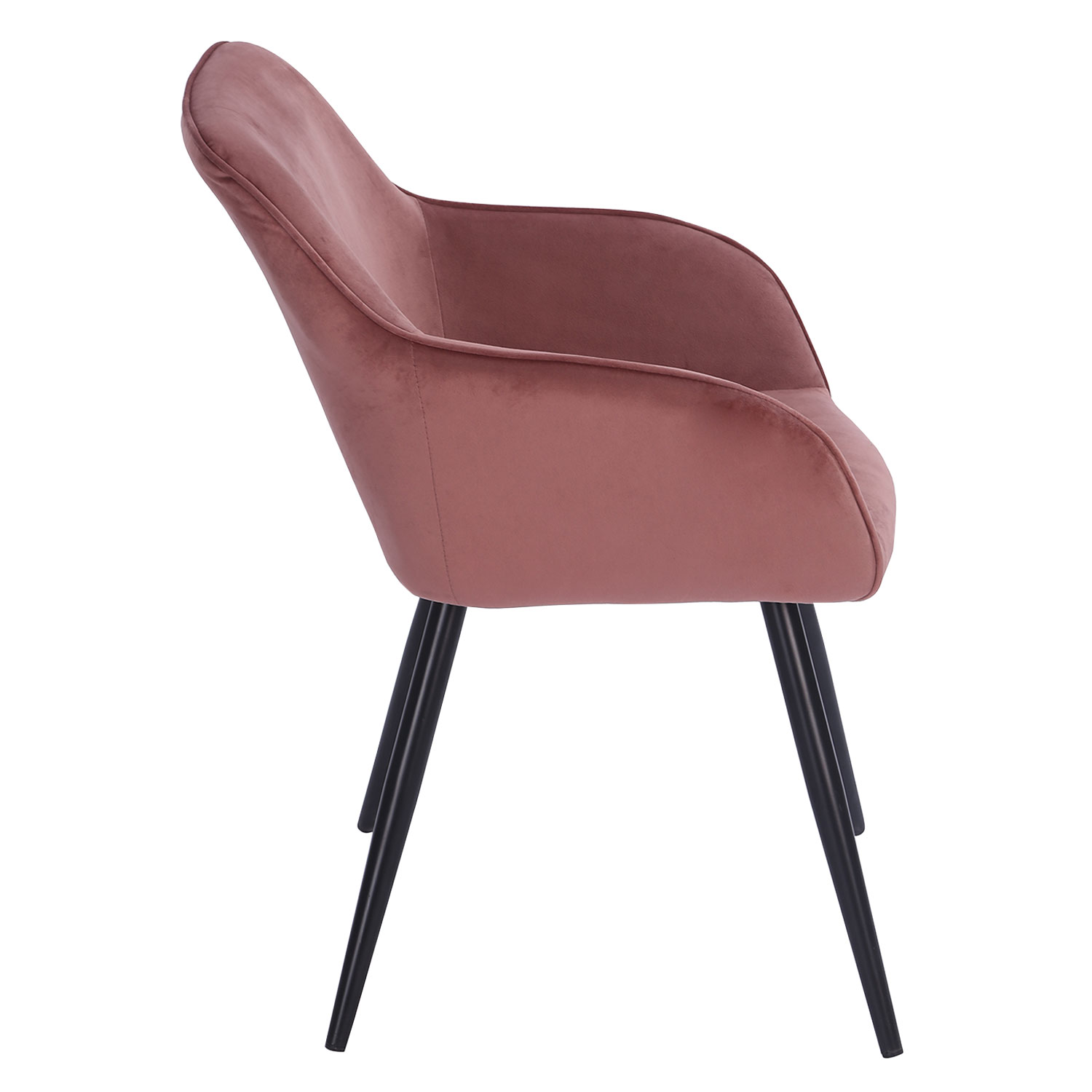 Cadeira vintage GISELE de veludo rosa