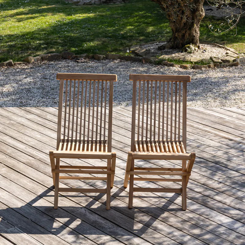 Lot de 2 chaises de jardin... - Happy Garden