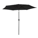 Parasol droit HAPUNA rond 2,70m de diamètre noir