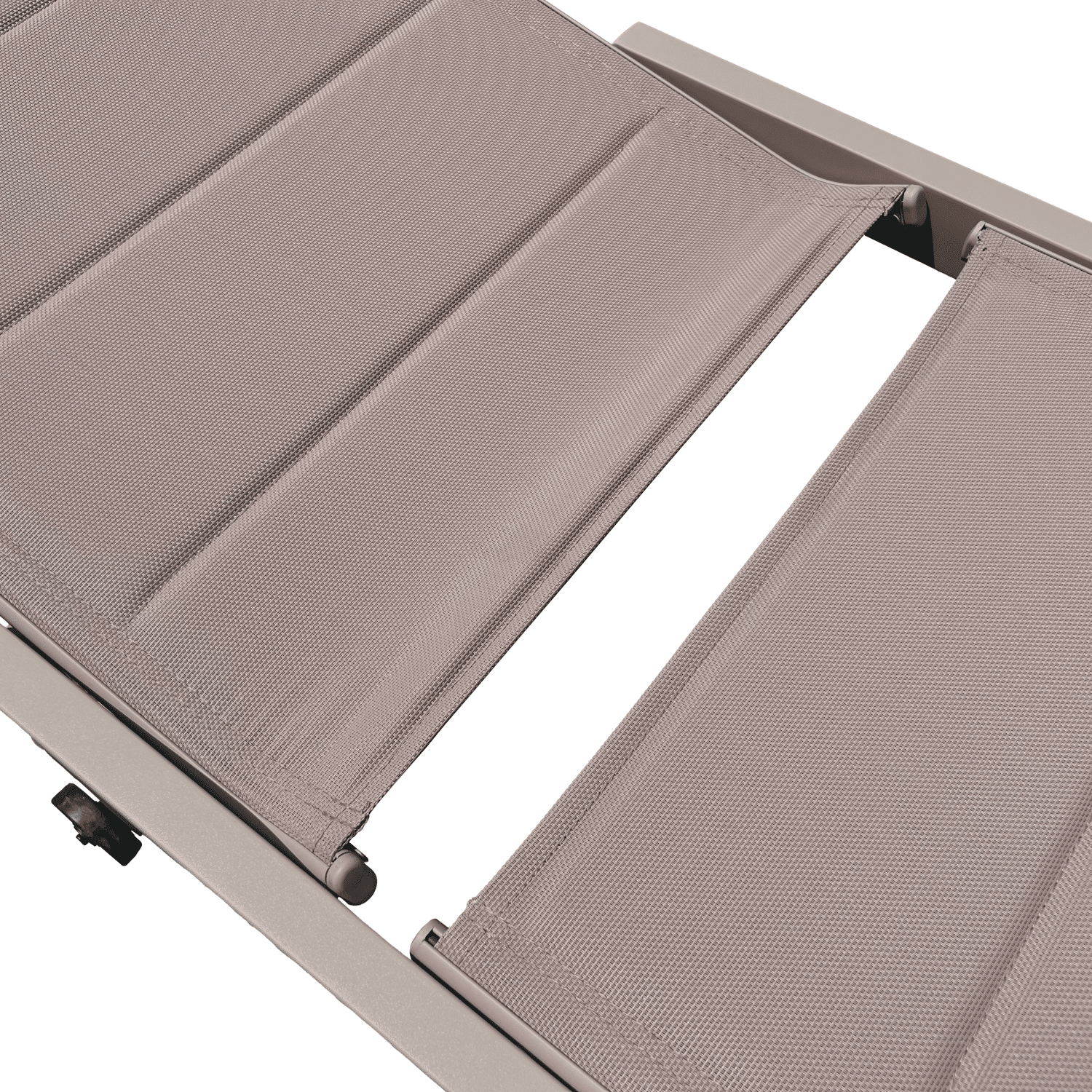 Bain de soleil en textilène taupe - aluminium taupe