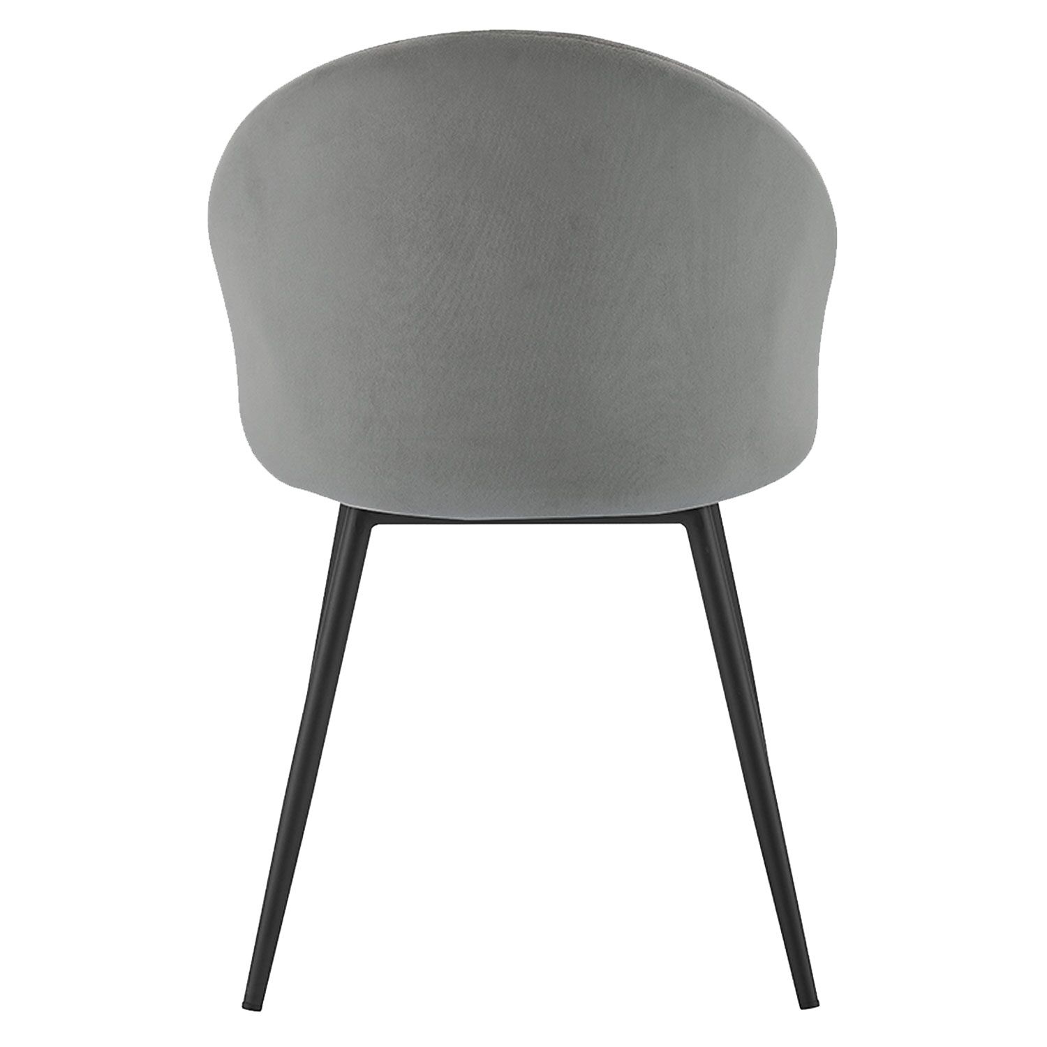 Pack de 2 sillas vintage de terciopelo gris DIANE