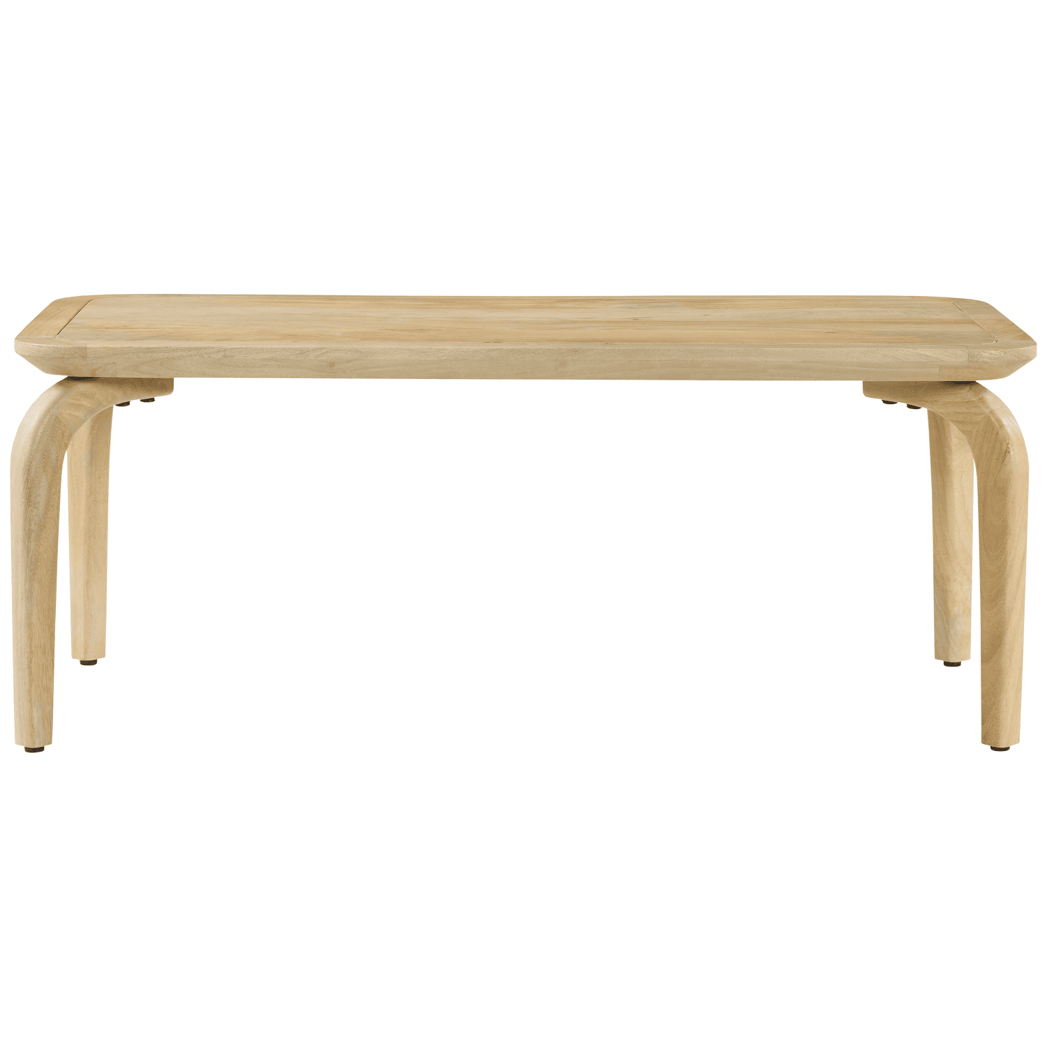 Mesa de centro em madeira maciça de manga tingida clara 100cm