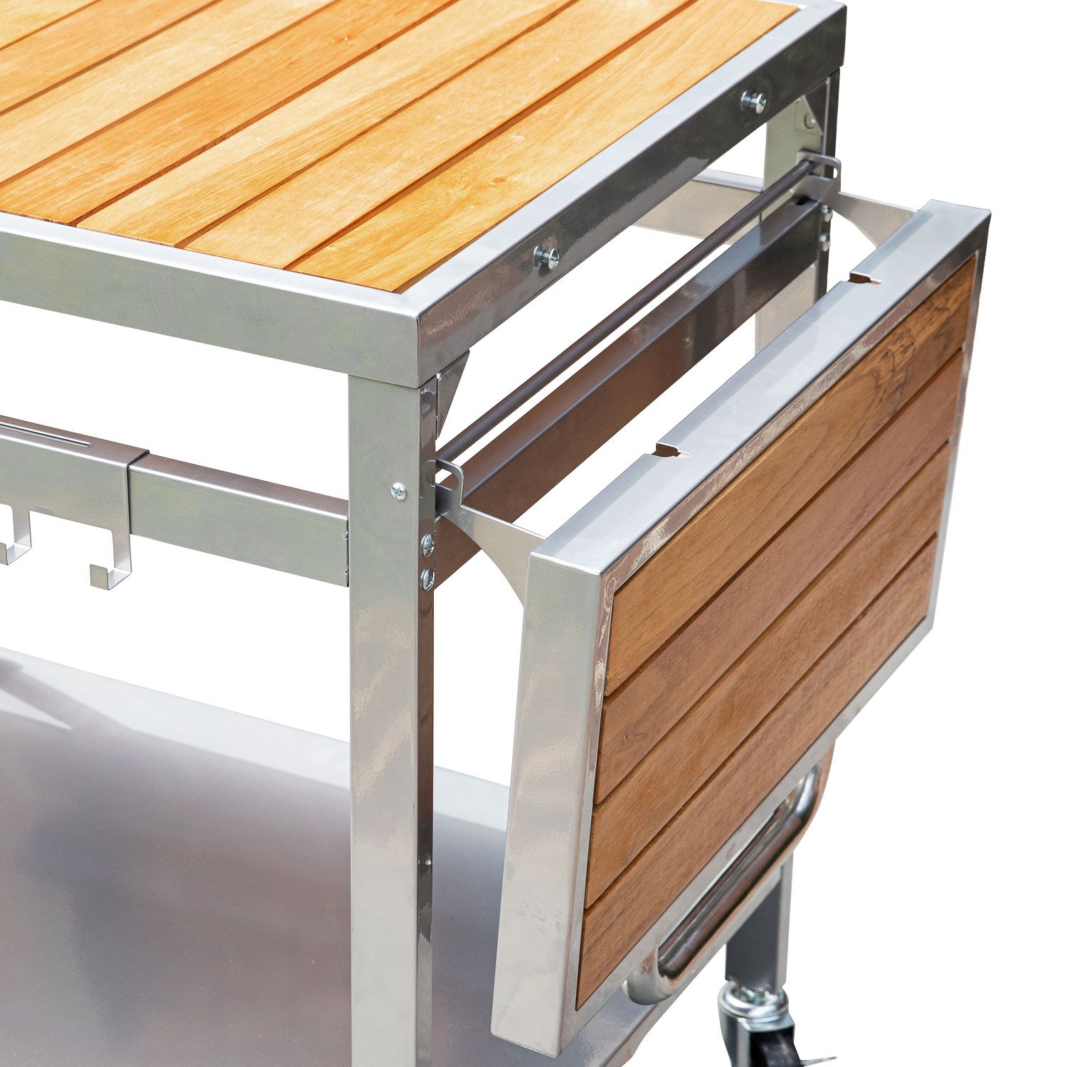 COOK'IN GARDEN - Carrito de madera y metal para plancha GRANDI XL