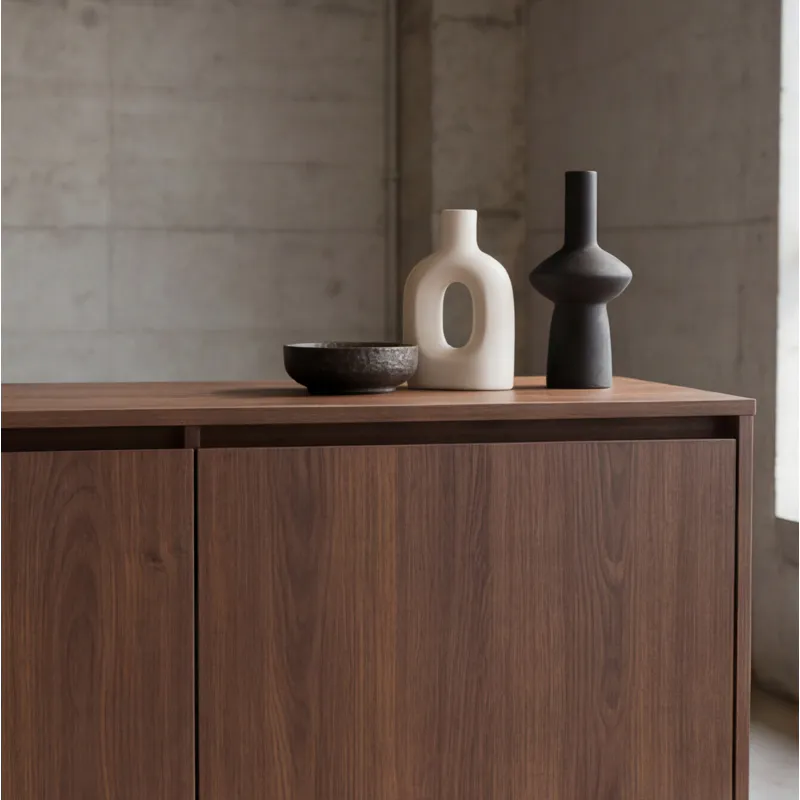Donker houten buffet 120cm - Happy Garden