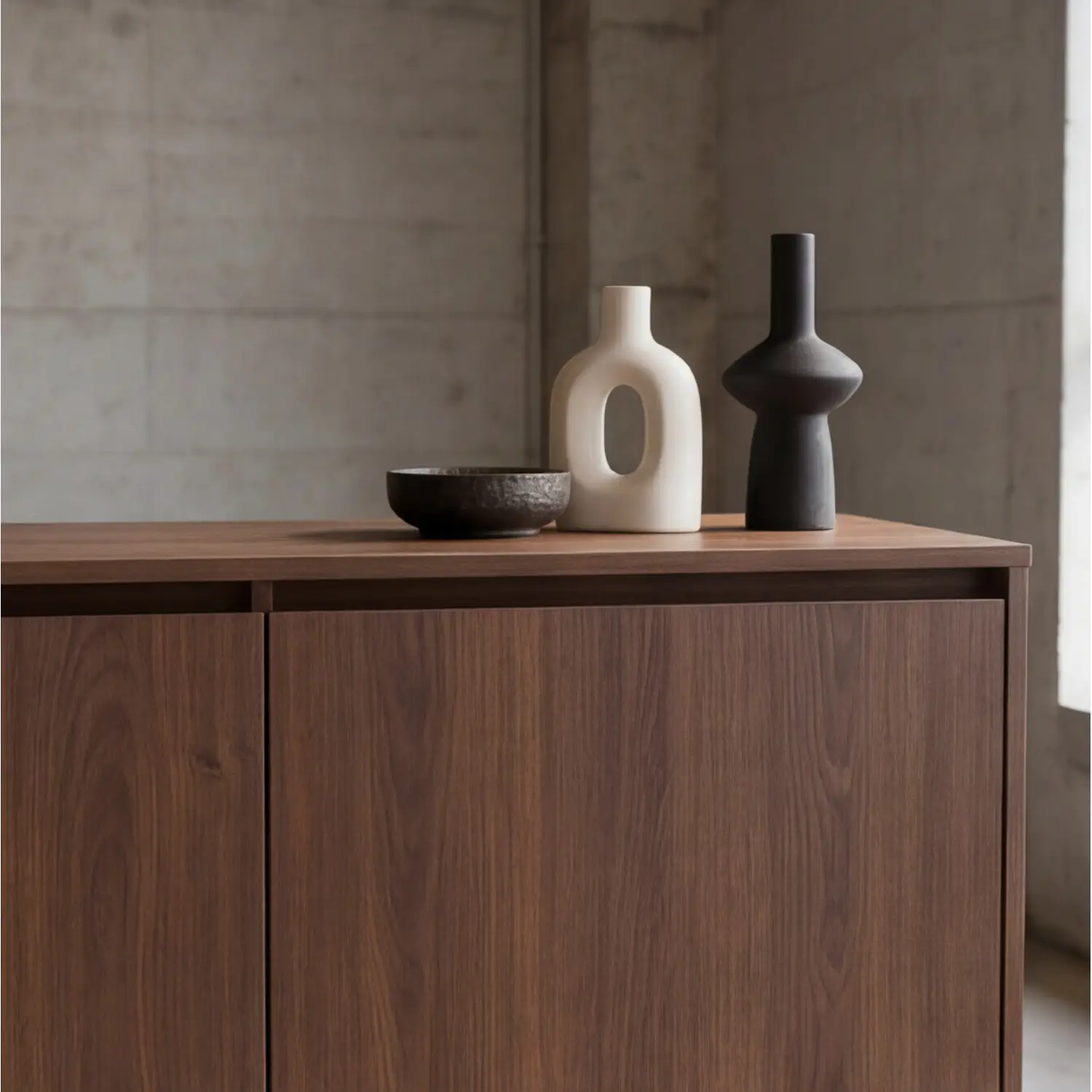 Buffet en bois foncé 120cm