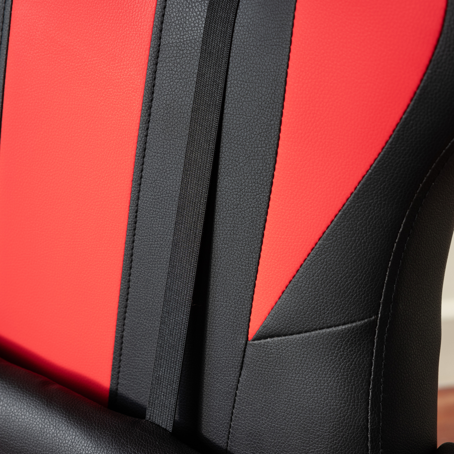 Silla gaming de oficina color negro y rojo CRASH