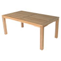 Conjunto de muebles de jardín de teca JAVA con sillas de aluminio terracota - 8 plazas