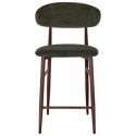 Lot de 2 tabourets de bar kaki et métal effet bois foncé