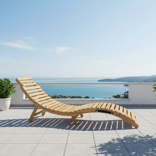 Opvouwbaar acacia ligbed...