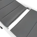 Bain de soleil en textilène gris - aluminium blanc