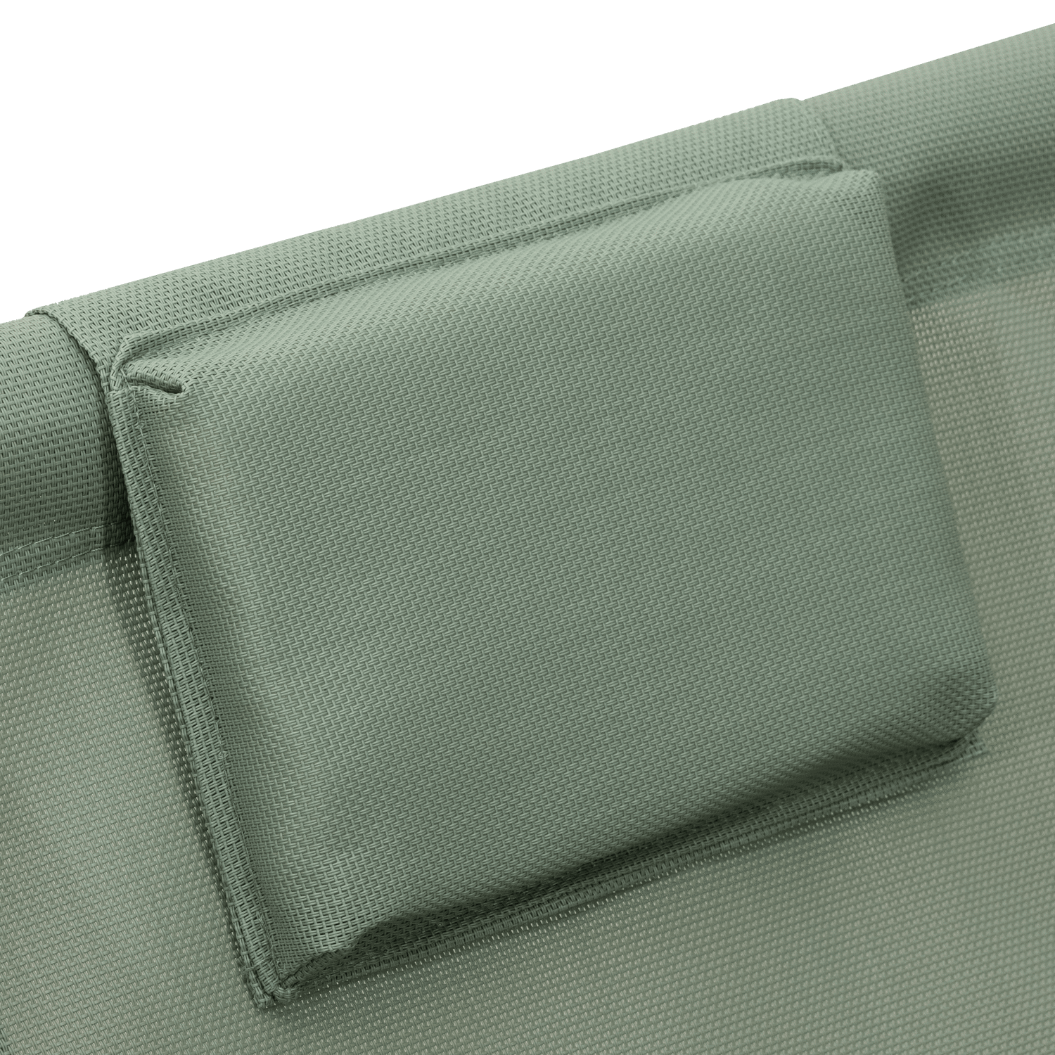 Lot de 2 chiliennes CYPRUS - textilène vert sauge/structure vert sauge