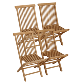 Lot de 4 chaises de jardin...