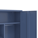 Armoire en métal 2 portes avec penderie bleu gris