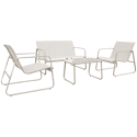 Salon de jardin en textilène 4 places beige TENERIFE