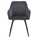 Set di 2 sedie in velluto grigio BERTILLE