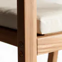 Mesa de jardim de 4 lugares e cadeiras em acácia e cerâmica